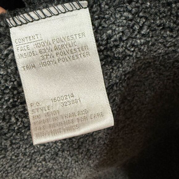 Jones NY Black Sherpa Faux Suede Jacket Coat Women’s size 3X Black - Picture 4 of 6